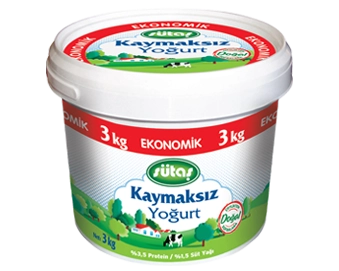 Sütaş Yarım Yağlı Kaymaksız Yoğurt 3 kg